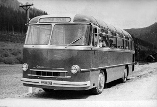 Автобус ЛАЗ-695 «Львов» Опытный I вид спереди