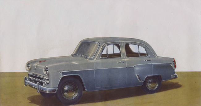Москвич-407 на Всемирной выставке в Брюсселе 1958 года