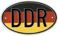 Отличительный цветной знак с кодом страны DDR